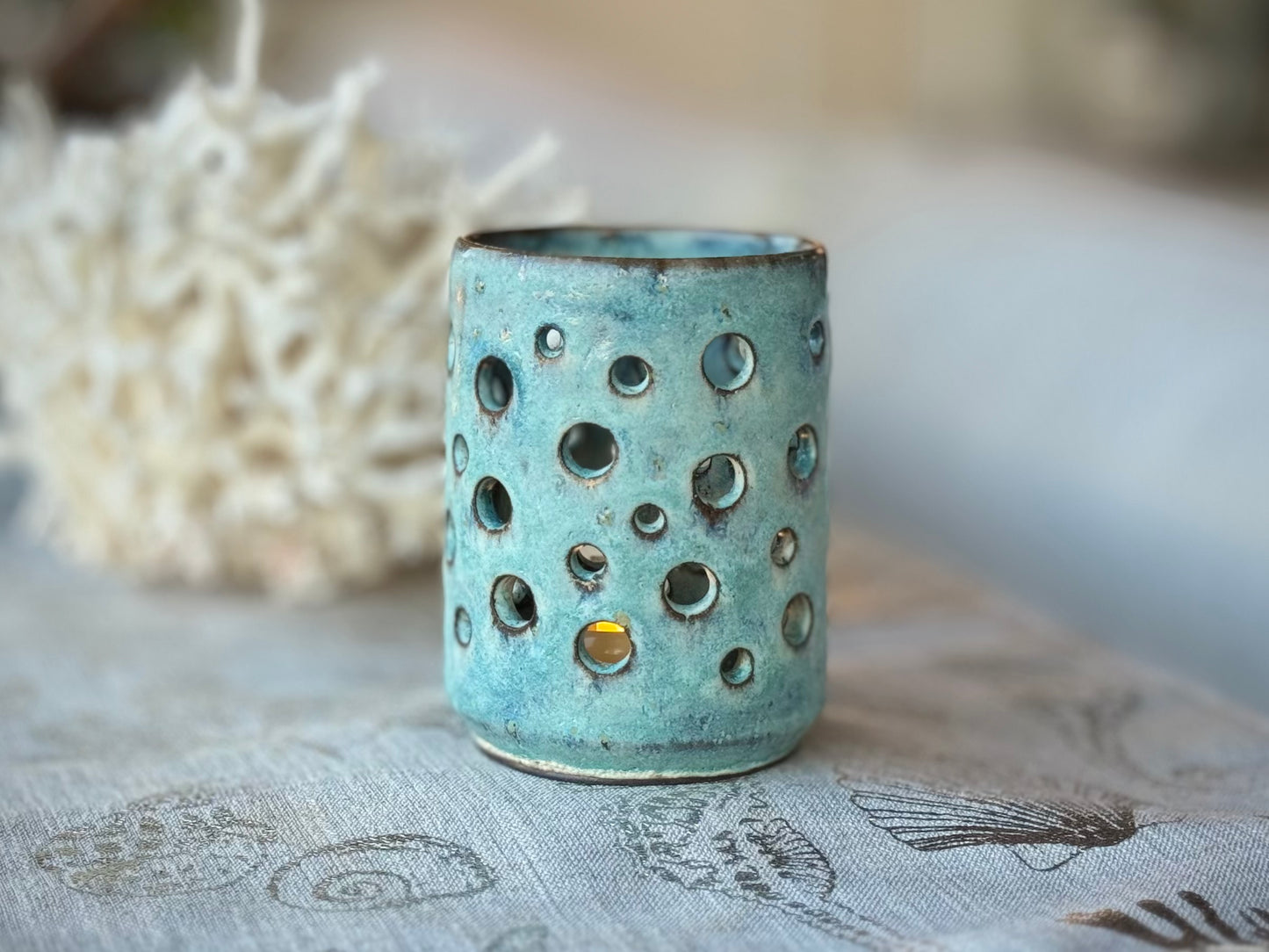 Handmade Pottery Luminary