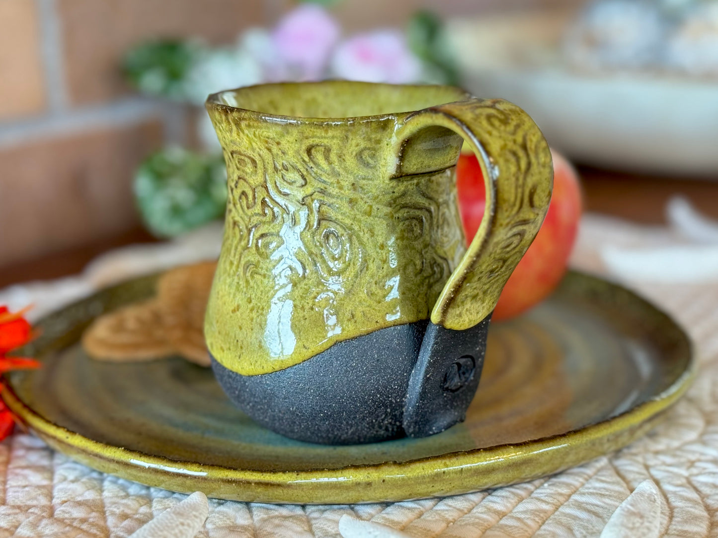 Handmade Pottery Coffee Cup (1) 10 oz.