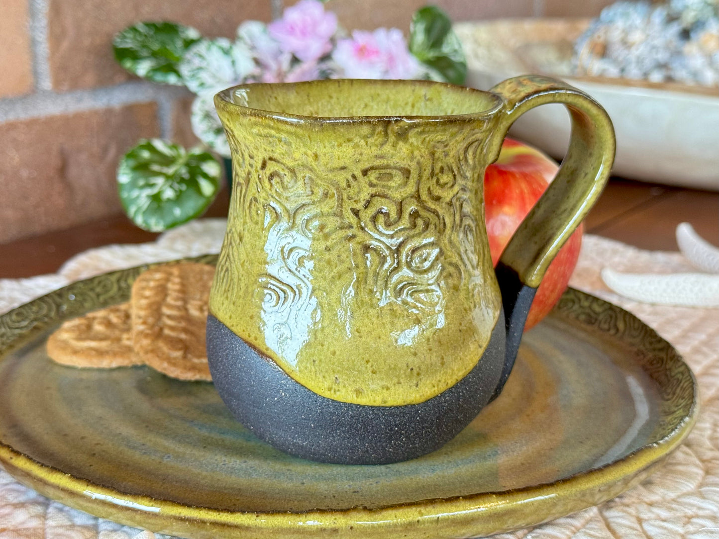 Handmade Pottery Coffee Cup (1) 10 oz.