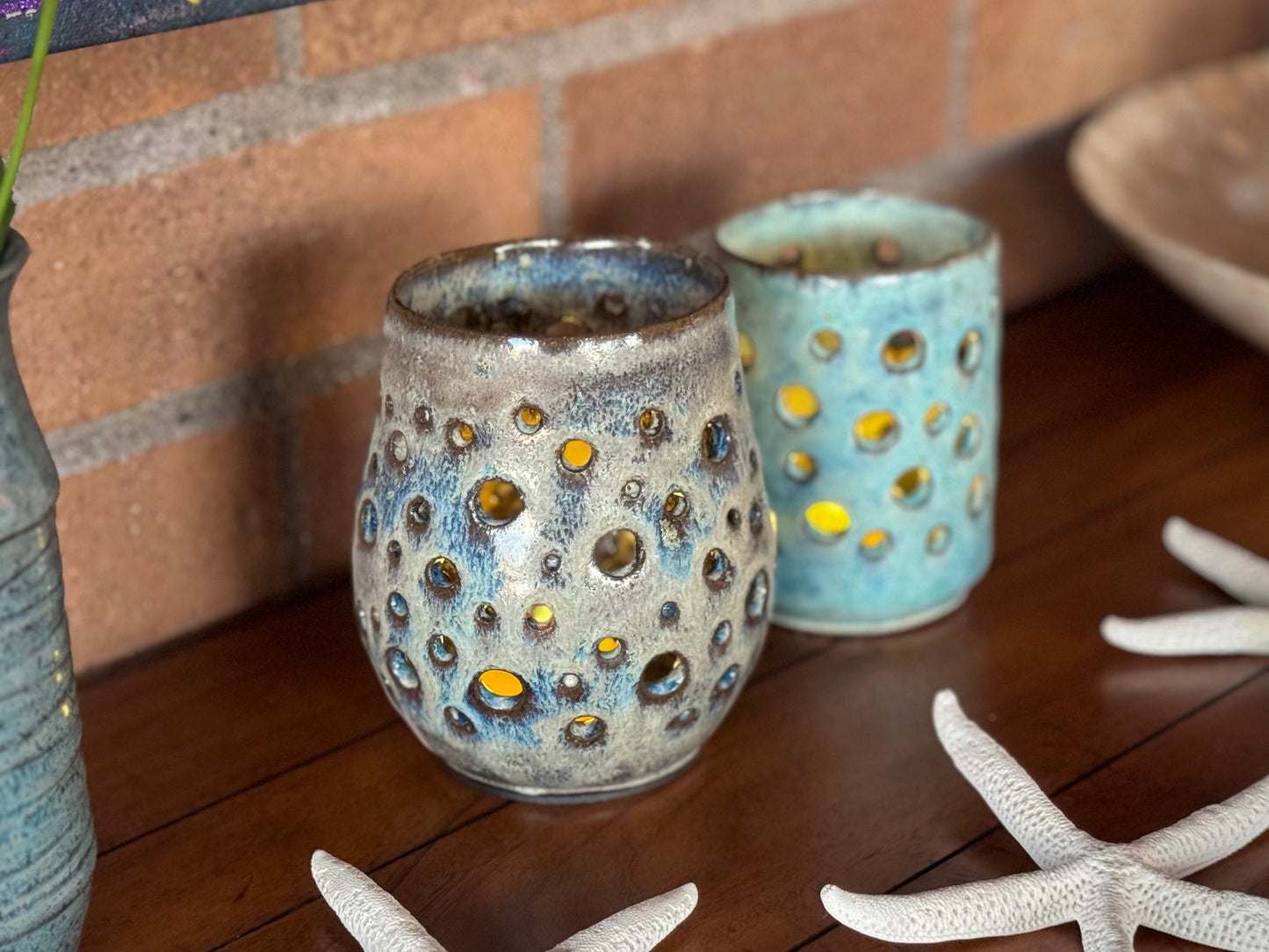 Handmade Pottery Luminary