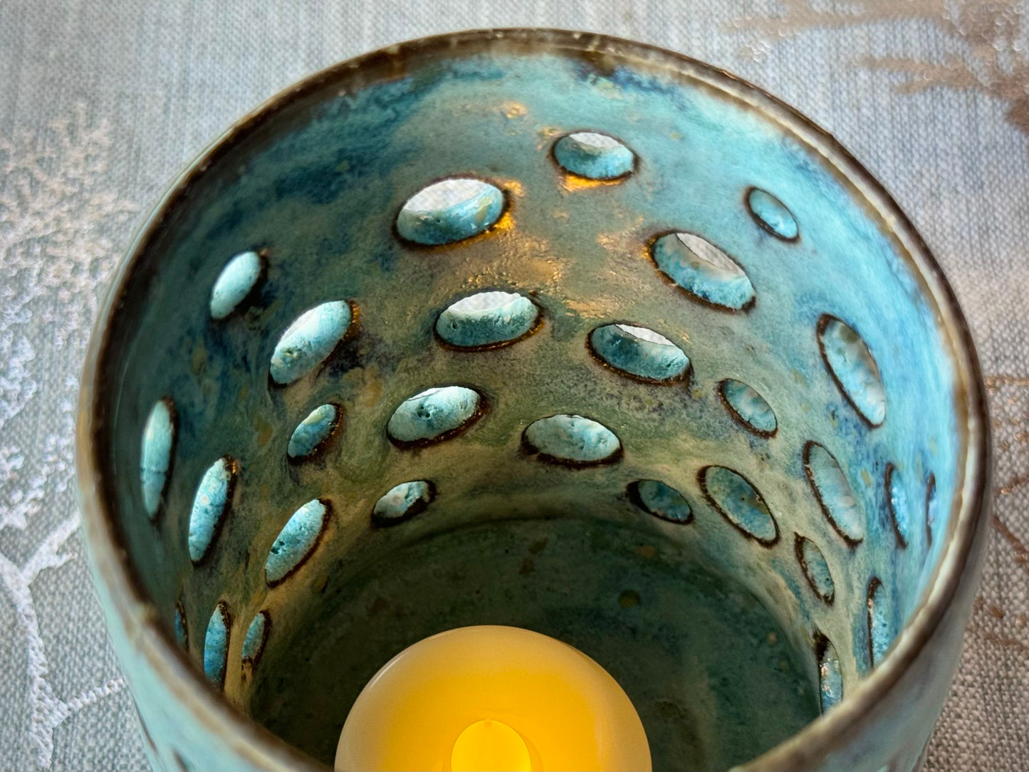 Handmade Pottery Luminary