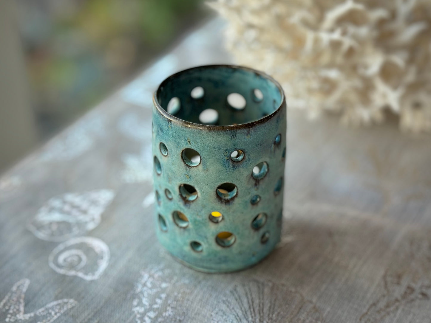 Handmade Pottery Luminary