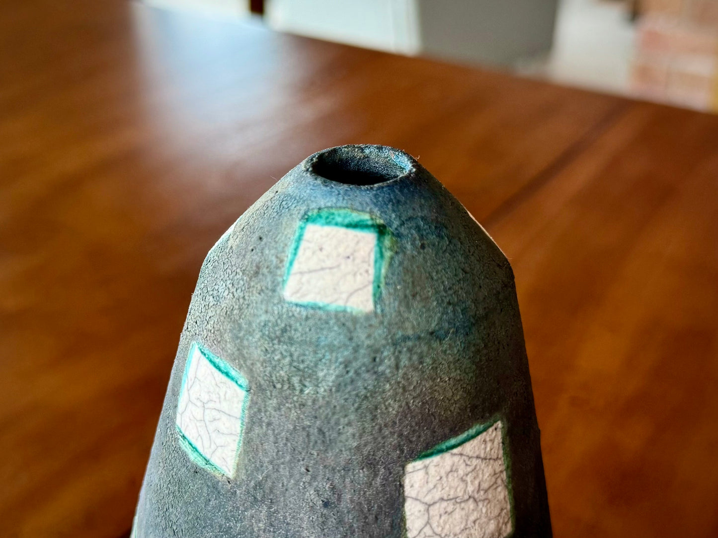 Handmade Raku Pottery Decorative Vase