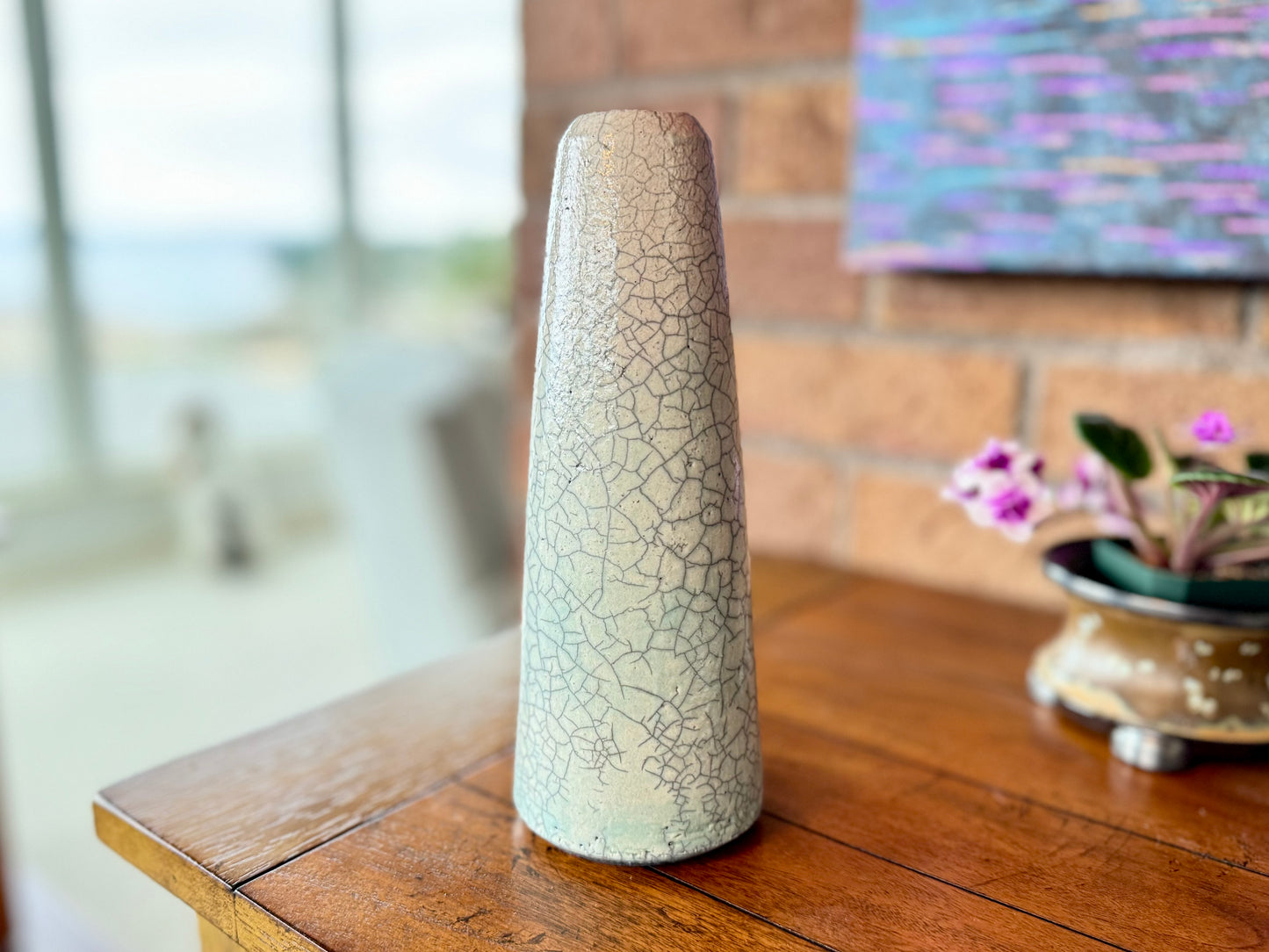 Handmade Raku Pottery Decorative Vase