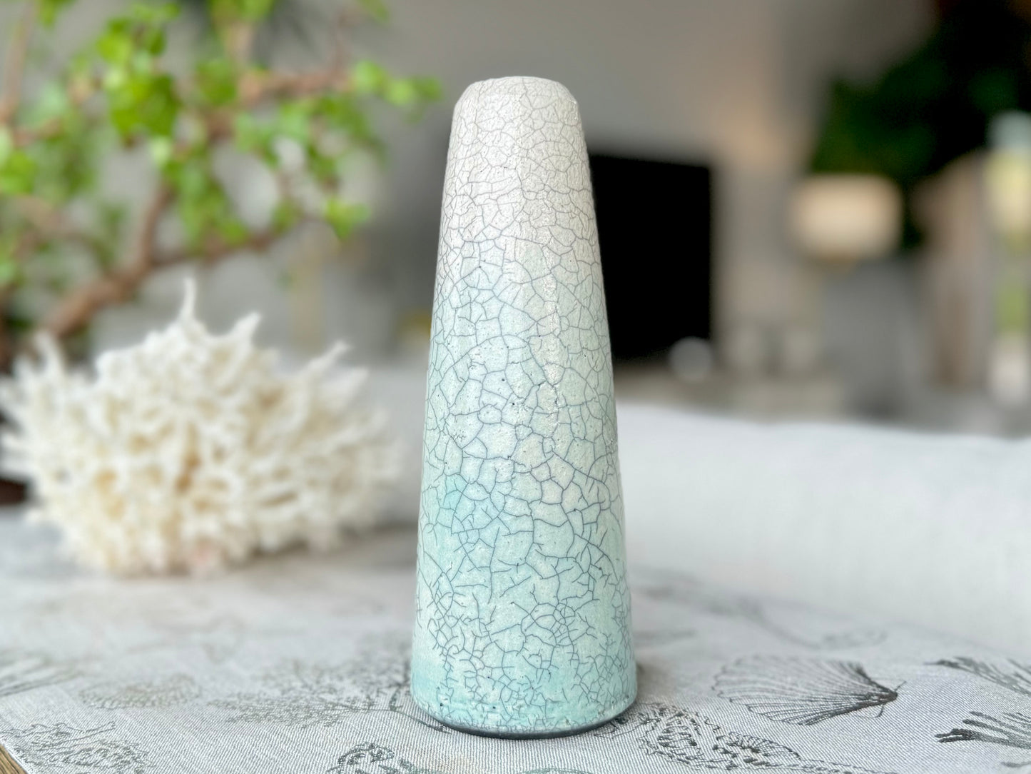 Handmade Raku Pottery Decorative Vase