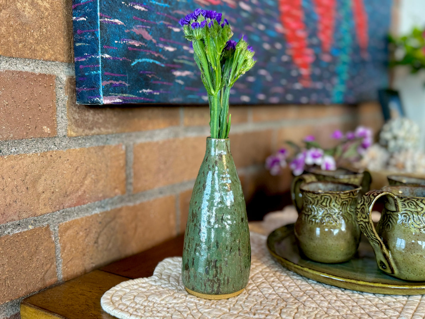 Handmade Pottery Bud Vase